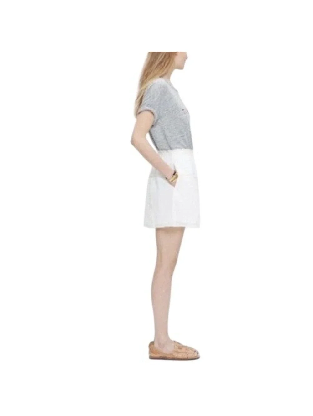 Madewell Women's White Gauzy Crepe Cotton Crochet High Summer Mini Skirt XS